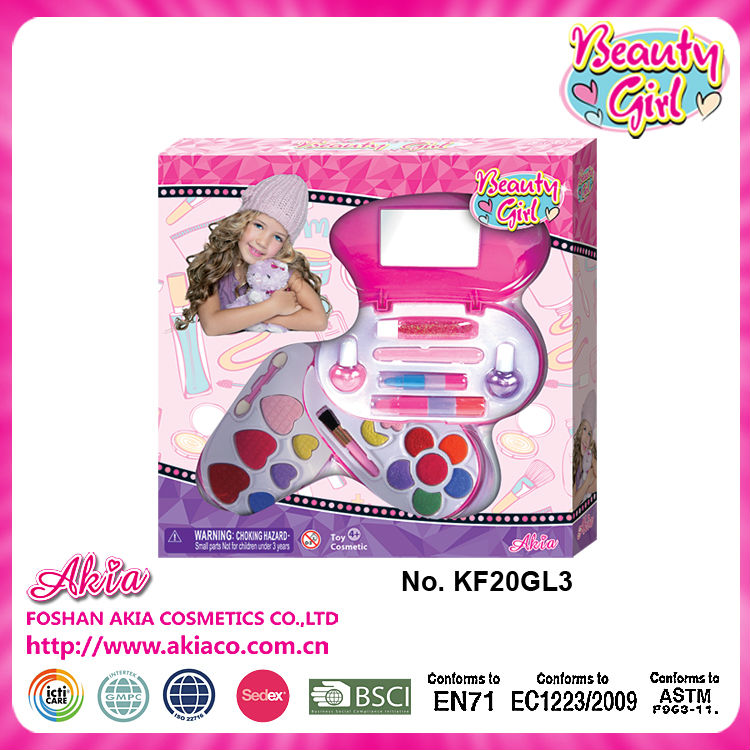 安全なミラー楕円形の美しさの女の子の子供のためのゲームメイクアップキット 問屋・仕入れ・卸・卸売り
