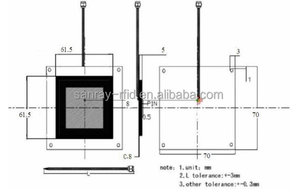 全体の販売小売・安定したoemセラミックアンテナdbi3.0ミニパッシブuhfrfidリーダーのための