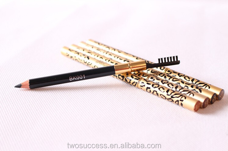 Best eyeliner wooden pencil flat eyebrow pencil with brush