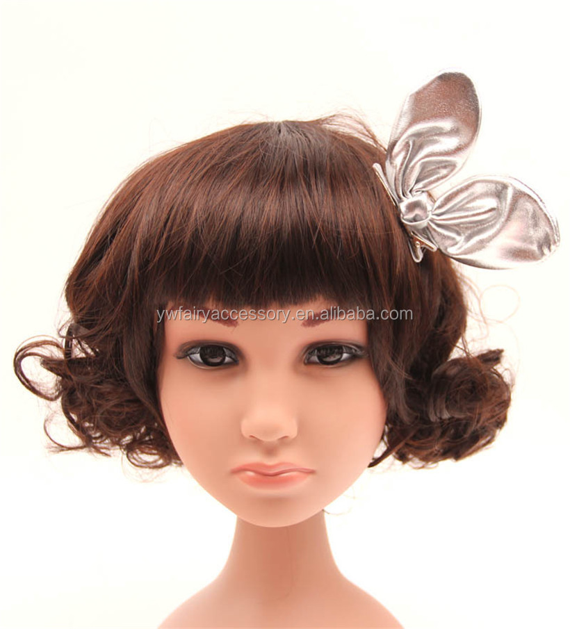 の女の子パーティー輝きウサギの耳のヘアアクセサリー、 ヘアクリップ、 弓を持つ髪留め仕入れ・メーカー・工場