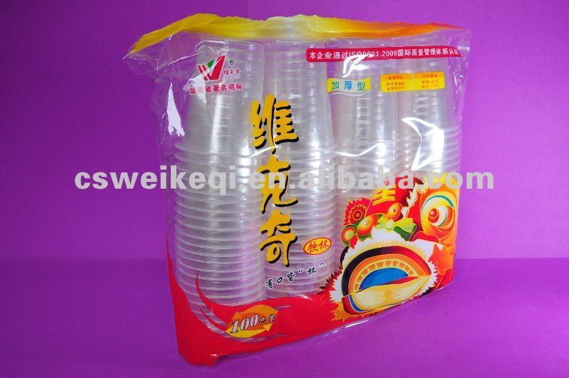 透明なプラスチックのコップ使い捨て/cyrstalplasitcカップ/ppカップ蓋つき問屋・仕入れ・卸・卸売り