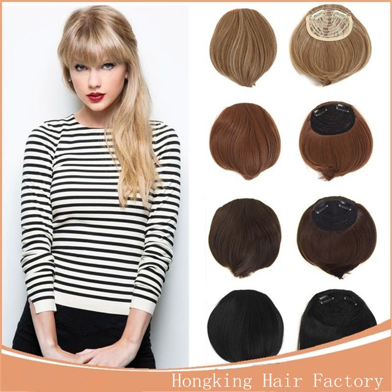 100 Remy Brazilian Human Front Hair Bangs Extension Clip In Bang