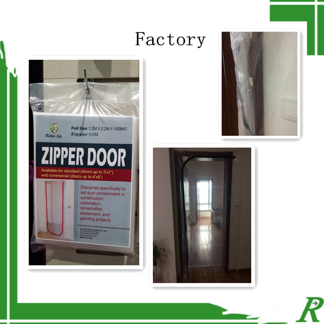 Factory Ldpe Plastic Sewed Zipper Door Door Barrie "l " Shape Buy Dust Protection Door,Zipper