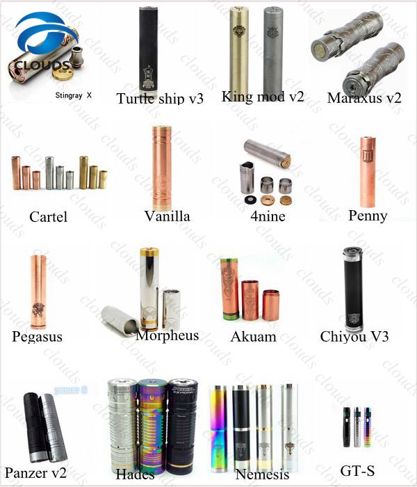 Clouds 2014 newest vape mod stingray mod clone ss/black 26650 stingray x mod clone