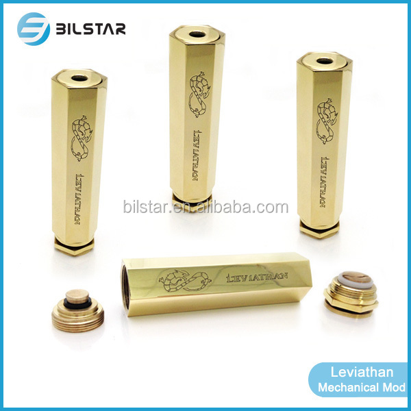 100% Original Mechanical Mod Leviathan Mod Brass polished 18650 battery mod by Bilstar