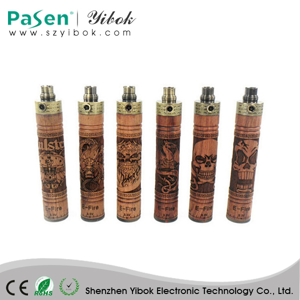 Changable voltage e-fire ecigarette best gift for old people , wooden case e-fire