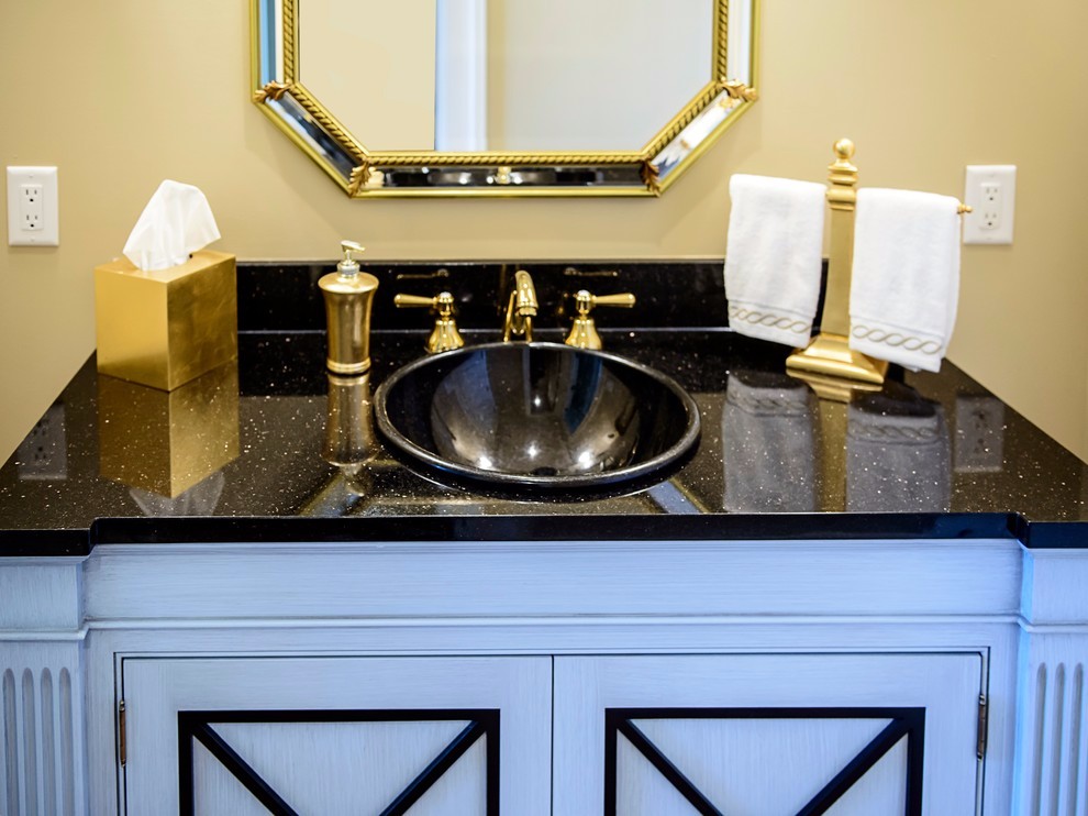 traditional-bathroom granite black galaxy vanitytop 