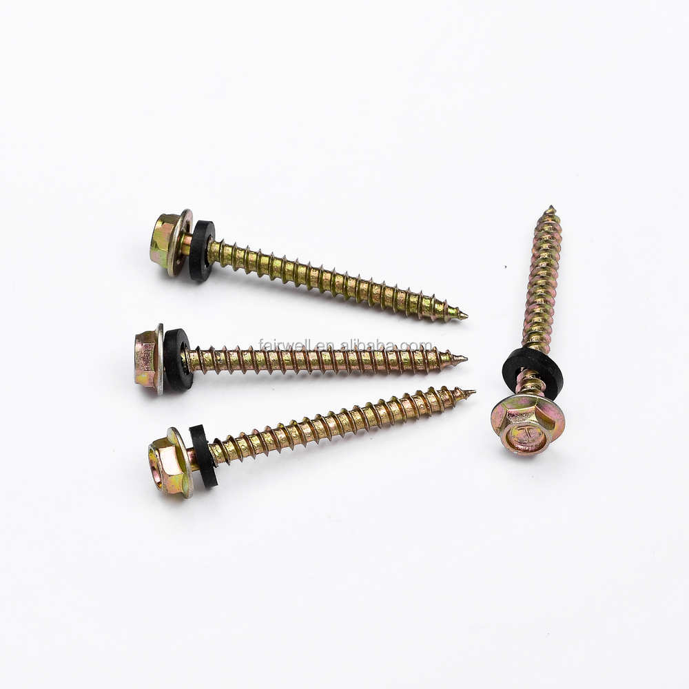 Hex Washer Head Self Tapping Screws With Rubber Washer Buy Self