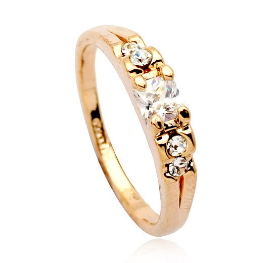 2016 mode bijoux anneaux de mariage turquie bague en or conception pour de mariée AAA zircon