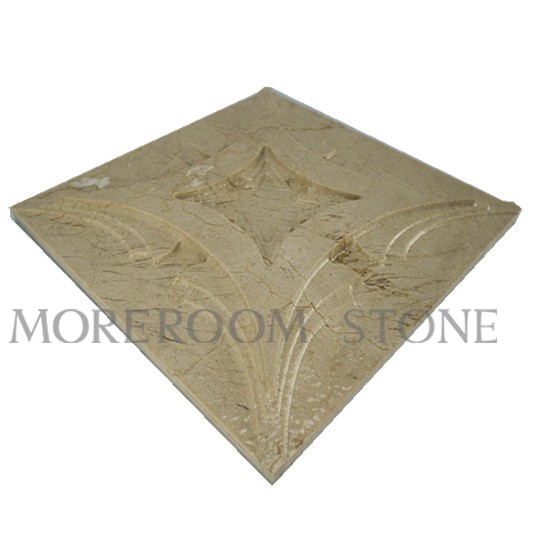 ML-A005 Chinese Marble Beige Marble Stone Wall Tiles 3D decoration CNC Wall Panel Backed ceramic Tiles MOREROOM Stone-4.jpg