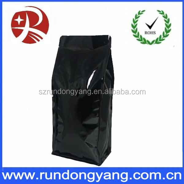 Sealable Coffee Valve Bag With side gusset coffee valve bag High quality aluminum foil coffee packaging bags side guss
