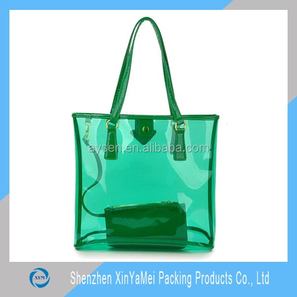 reusable vinyl tote shopping bag