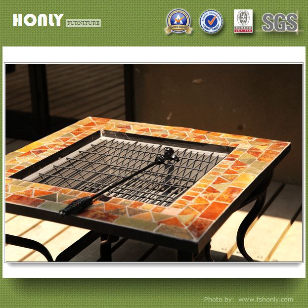 Grill outdoor furniture set aluminum metal furniture table and chairs