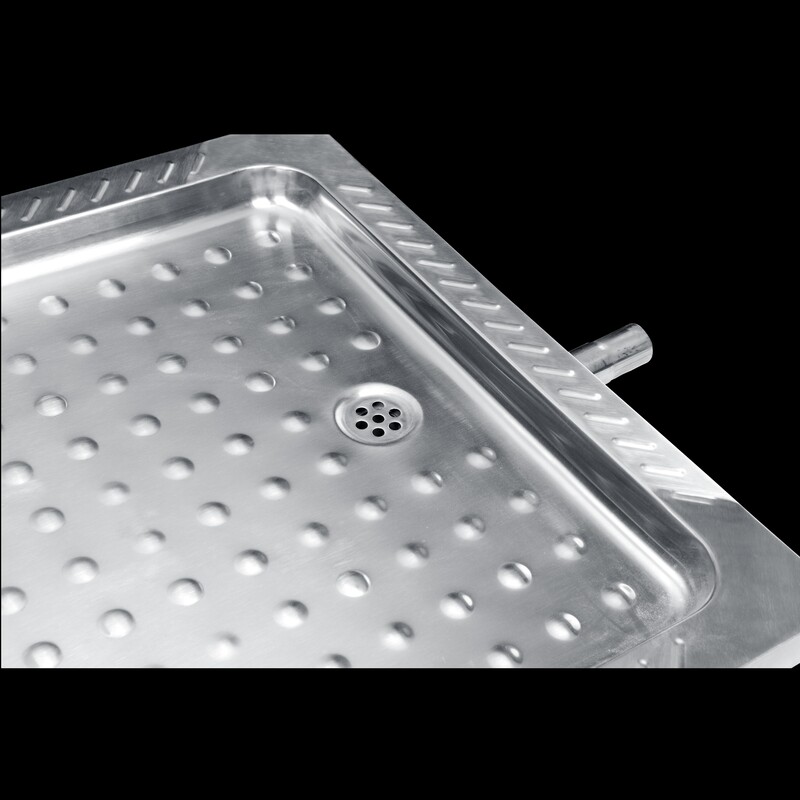 Kuge Stainless Steel Deep Shower Tray Bathroom Shower Pan With Ptrap
