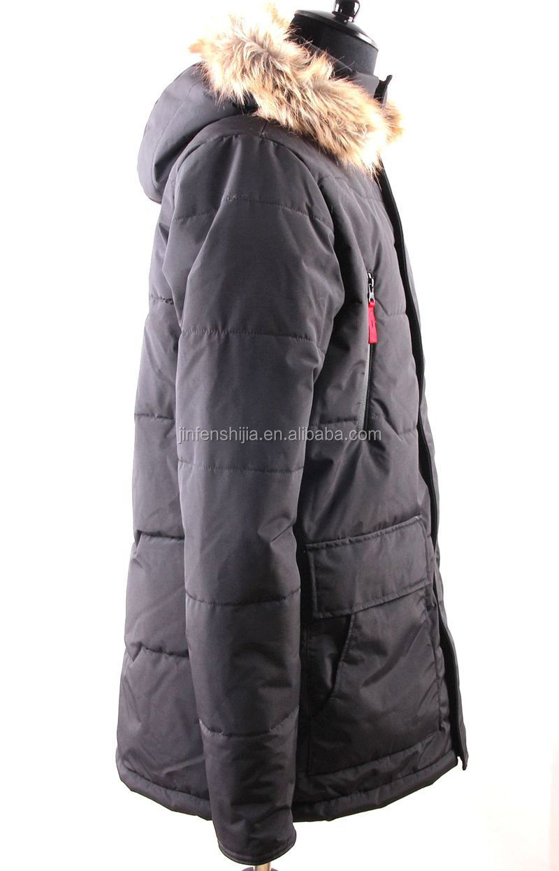 メンズパッド入りの防風暖かいジャケット取り外し可能なフードフェイクファー付き仕入れ・メーカー・工場