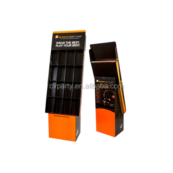 cardboard display shelf with hooks red wine bottle style display