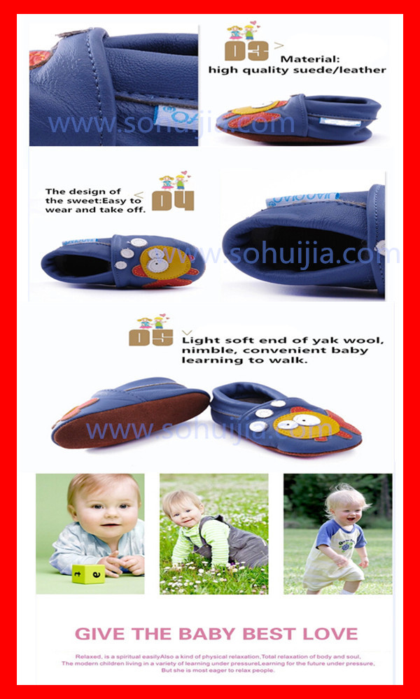最新のデザインかわいいソフトレザー本革新生児のための赤ちゃんのドレスの靴問屋・仕入れ・卸・卸売り