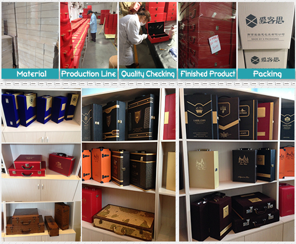 2014 hot sell X-556 handmade white wine box/red wine paper box