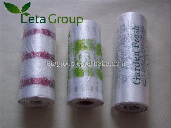 Transparent/clear HDPE/LDPE plastic bag on roll