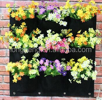 リビング屋内壁庭のプランターバッグ、 垂直壁- マウントされているポリエステル壁植栽のバッグ、 袋の花の栽培者問屋・仕入れ・卸・卸売り