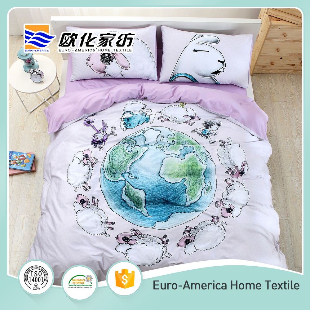 中国製100%綿明るいカラープリント大人寝具セット布団カバーセット仕入れ・メーカー・工場