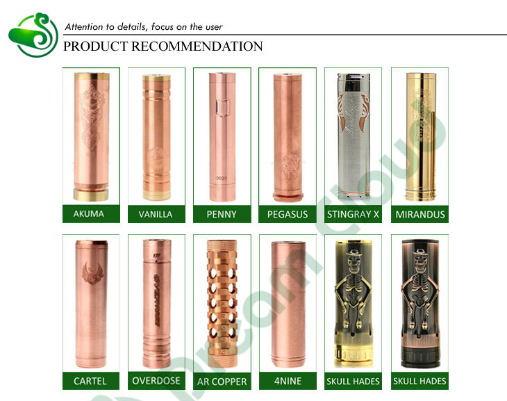 Newest product unique design e cig mechanical 18650 Munstro Mod Clone from Dream Cloud Metal Manufacturer
