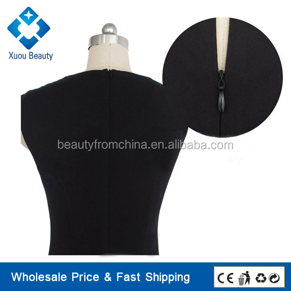 レディースかぎ針編みbodyconエレガントなフローラルバンテージ黒のイブニングドレス仕入れ・メーカー・工場
