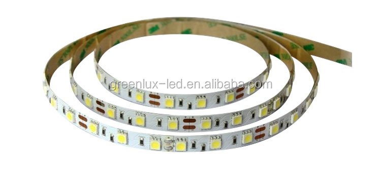 Ledsmdledストリップ605050dc12v/24v5050中国アルミledストリップ工場14.4ワット3mとバックテープ5050フレキシブルrgbledストリップ仕入れ・メーカー・工場