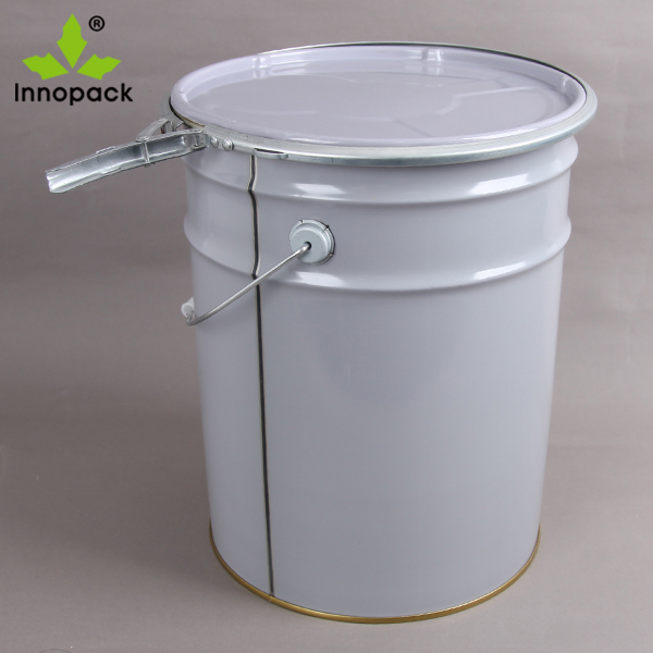 High Quality 5.5kg 15 Lt Steel Metal Bucket /pail/ Drum With Lever Ring