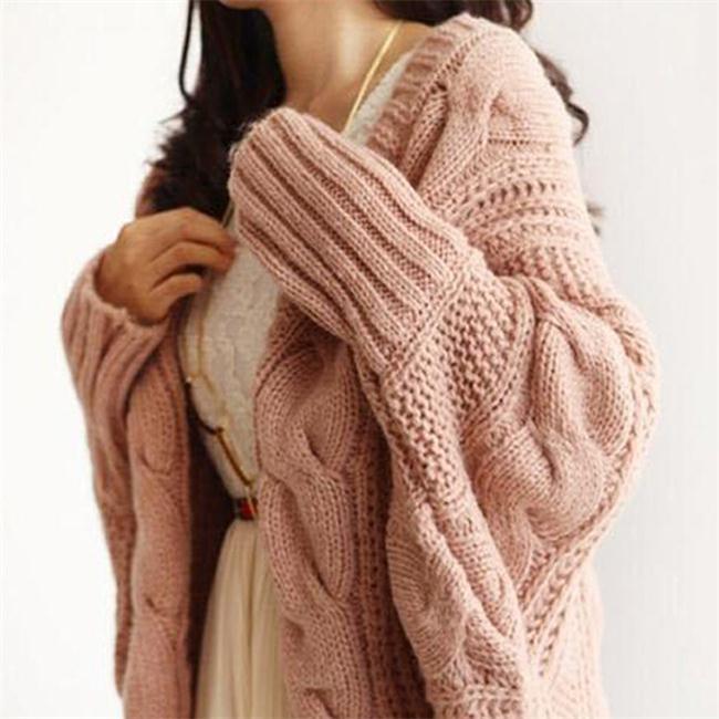 新しい到着の女性のニットカーディガン2015暖かいウールバットウィングルーズセーターコート生き抜く7色仕入れ・メーカー・工場