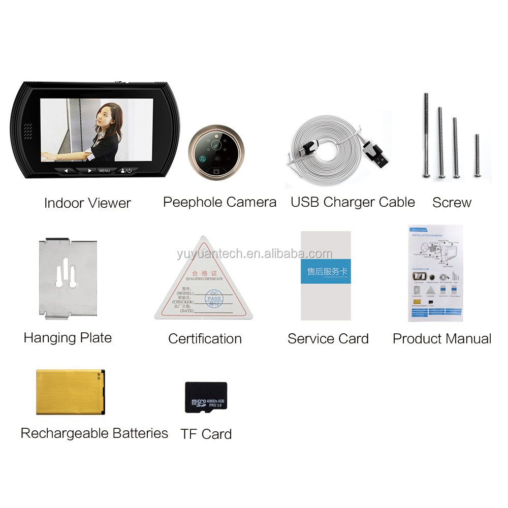 ホームセキュリティデジタルドアビューア4.3インチ液晶画面モーション検出ピープホールカメラドアピープホールカメラ 問屋・仕入れ・卸・卸売り