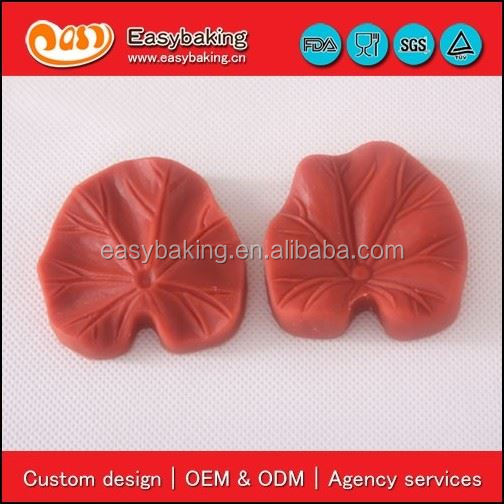 High quality leaf shape silicone fondant cake decoration mold