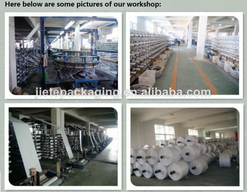 transparent PP grain/bean/rice packaging woven bag