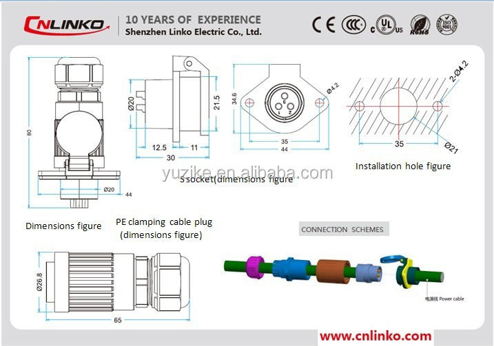 中国ce高品質のヘビーデューティー7ピンオスとメスコネクタ電気バスの充電器コネクタワイヤ電線コネクタに仕入れ・メーカー・工場