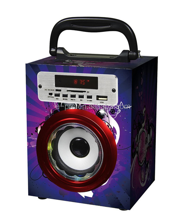2.0木製のポータブルスピーカーでam/fm/tf/遠隔無線制御問屋・仕入れ・卸・卸売り
