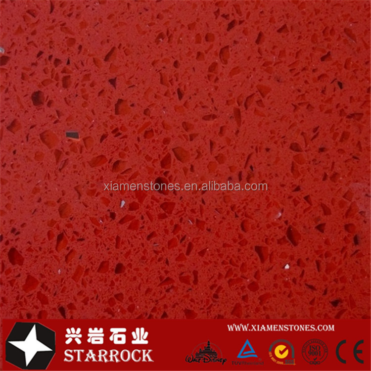 Sparkle Red Quartz Stone Kitchen Countertops Counter Tops Price