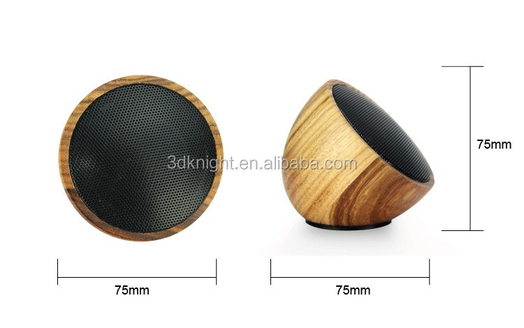 2016 bluetooth スピーカー bt 4.0木製ワイヤレス充電器ハンズフリー ハーフ ボール竹ウッド スピーカー仕入れ・メーカー・工場