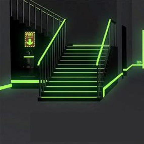 exit glow dark emergency tape signs photoluminescent safety fire sign way items marking stair vinyl paint luminous sticker egress reflective