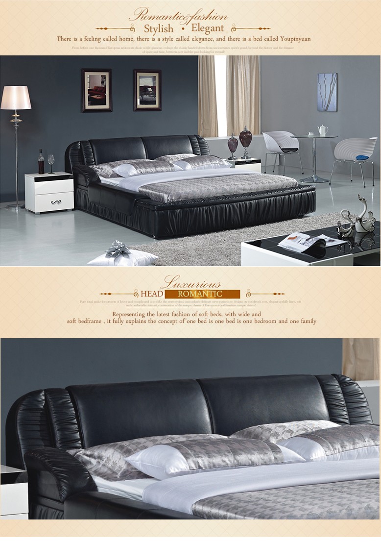 Model meubels slaapkamer koning hout stof gestoffeerde bed frame ...