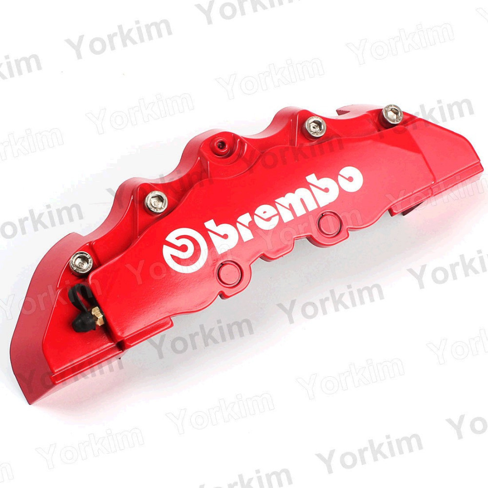 4pcs красный brembo стиль универсальный диск тормозной суппорт охватывает передних и задних суппортов & Аксессуары 4pcs красный brembo стиль универсальный диск тормозной суппорт охватывает передних и задних суппортов & Аксессуары