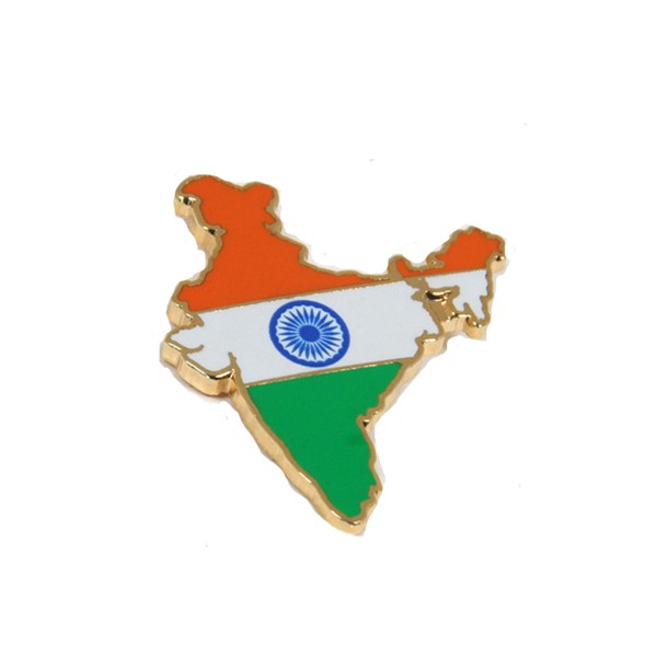 India Flag In Map Shape Metal Lapel Pin Buy Flag Lapel Pin,Custom Pin