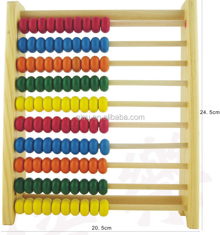 色の子供のそろばん2014年計算フレーム木製のおもちゃのオーガニックベビーおもちゃ問屋・仕入れ・卸・卸売り