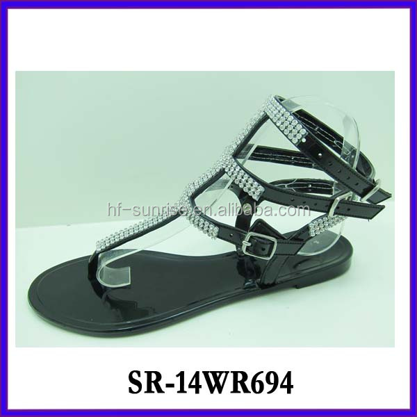 Sr- 14wr693女性プラスチックサンダル女性ファッションゼリー卸売ダイヤモンドサンダルゼリーのサンダル問屋・仕入れ・卸・卸売り