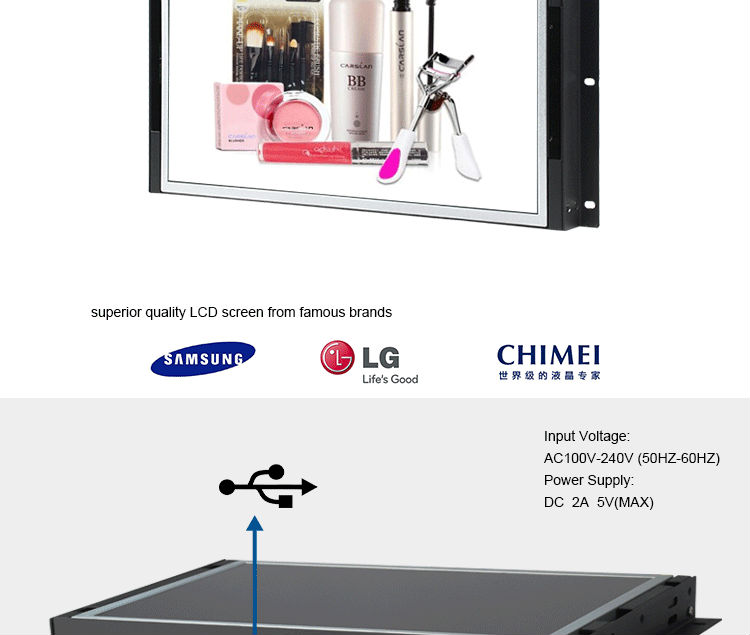 Heavy duty lcd frameless monitor 32 inch,32 inch open cell lcd display panel flexible mount led advert lcd panel .jpg