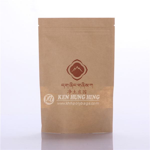 Stand up Kraft Paper Tea Bag Factory with Zipper and Window
