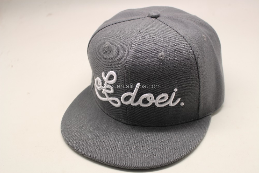 6 Panels Charcoal Wool Cara Membuat Topi Snapback Hats