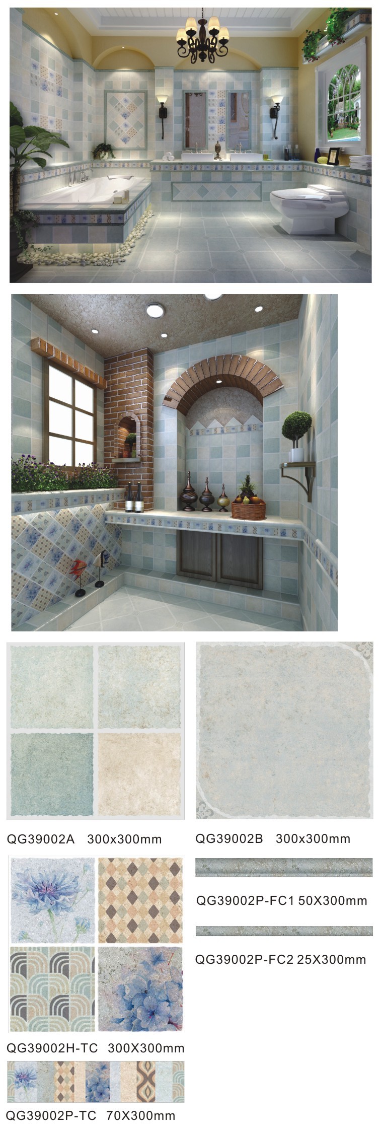 Villa vintage bloem ontwerp blauw keuken keramische vloertegel ...