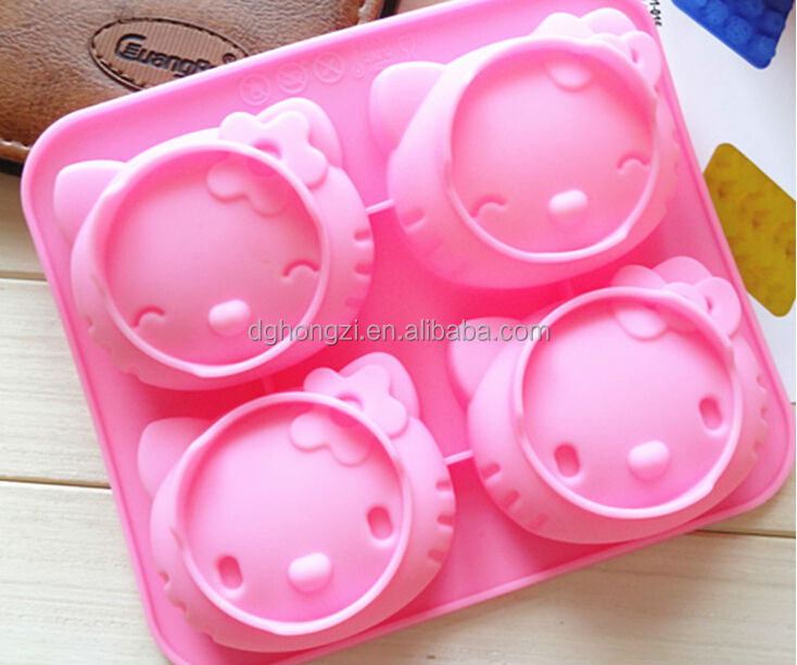 Mini Four Cup Cakes Decorations Silicone Mould