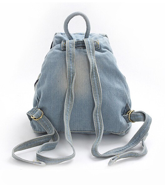 Women fashion canvas denim Backpack Girls Casual vintage school campus bags travel backpack Free Shipping