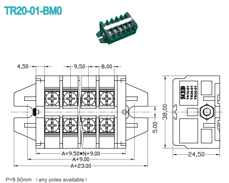 9.50ミリメートルpcbねじクランプコネクタ用の高電圧電源仕入れ・メーカー・工場